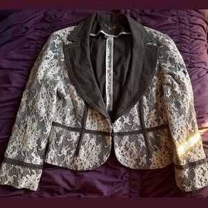 y2k bebe lace blazer